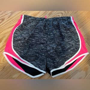 NIKE dri fit athletic running shorts pink black grey small